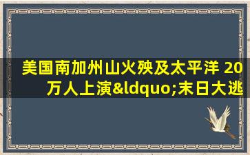 美国南加州山火殃及太平洋 20万人上演“末日大逃亡”